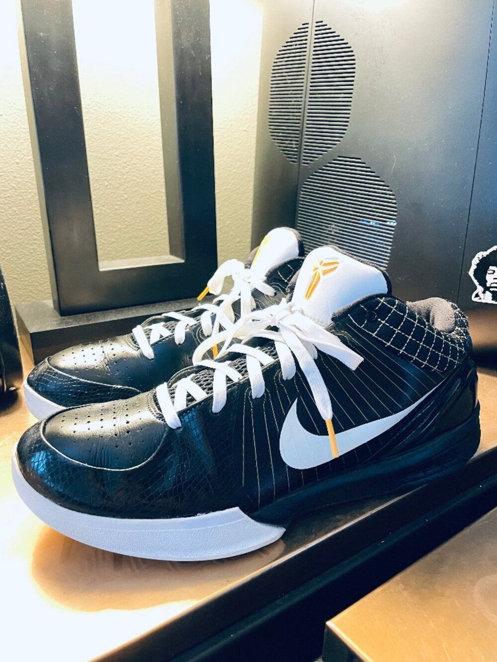 Nike Kobe 4 IV Del Sol Black Marigold White Size 13 US Mens 47.5 EUR 12 UK Nice View 6